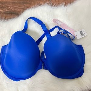 NEW Blue bra 38H creme bralee blue wired womens plus size